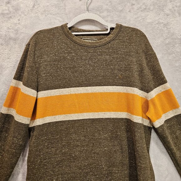 American Eagle Thermal Shirt Mens M Henley Long Sleeve Waffle Knit gorpcore work - Picture 1 of 15